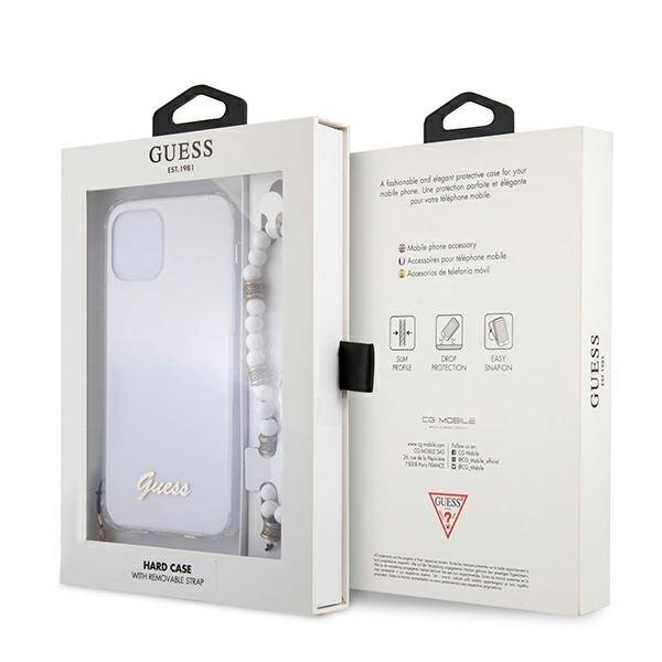 GUESS GUHCP12LKPSWH IPHONE 12 PRO MAX 6.7 "TRANSPARENT HARDCASE WHITE PEARL