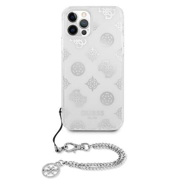 GUESS GUHCP12LKSPESI IPHONE 12 PRO MAX 6.7 "SILVER/SILVER HARDCASE PEONY CHAIN COLLECTION