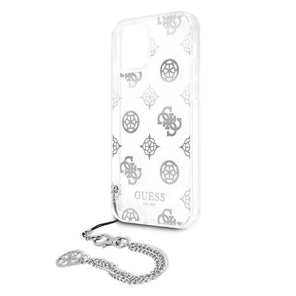 GUESS GUHCP12LKSPESI IPHONE 12 PRO MAX 6.7 "SILVER/SILVER HARDCASE PEONY CHAIN COLLECTION