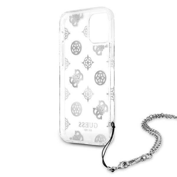 GUESS GUHCP12LKSPESI IPHONE 12 PRO MAX 6.7 "SILVER/SILVER HARDCASE PEONY CHAIN COLLECTION