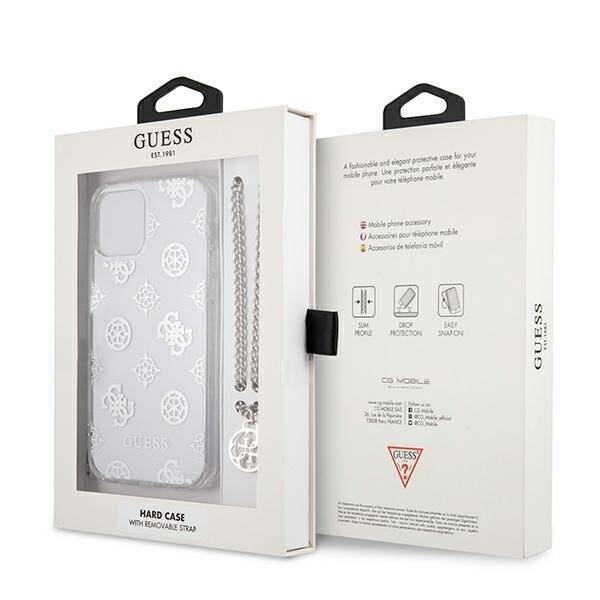 GUESS GUHCP12LKSPESI IPHONE 12 PRO MAX 6.7 "SILVER/SILVER HARDCASE PEONY CHAIN COLLECTION