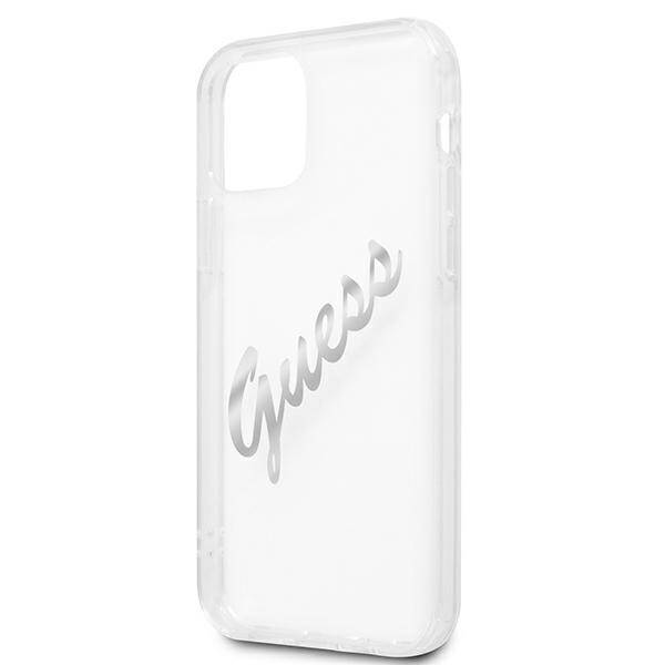 GUESS GUHCP12LKTRSVSI IPHONE 12 PRO MAX 6.7 "TRANSPARENT HARDCASE VINTAGE SCRIPT SILVER