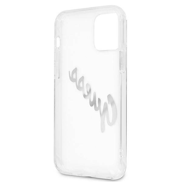 GUESS GUHCP12LKTRSVSI IPHONE 12 PRO MAX 6.7 "TRANSPARENT HARDCASE VINTAGE SCRIPT SILVER