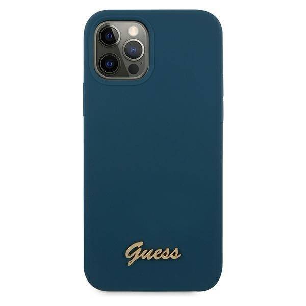 GUESS GUHCP12LLSLMGBL IPHONE 12 PRO MAX 6.7 "BLUE/BLUE HARDCASE METAL LOGO SCRIPT