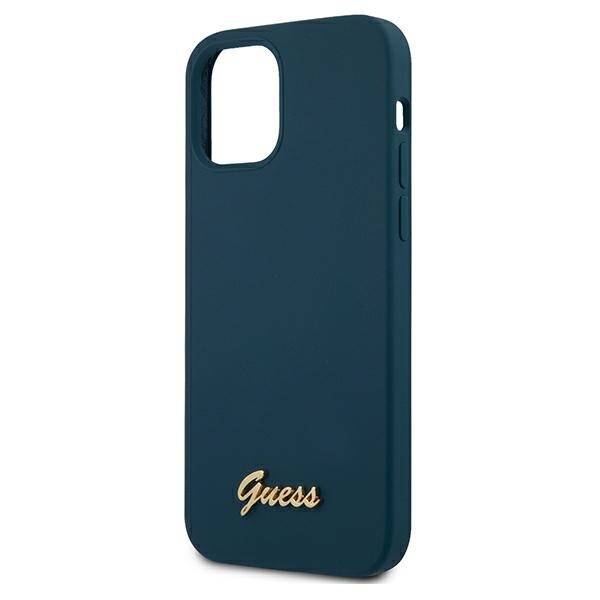 GUESS GUHCP12LLSLMGBL IPHONE 12 PRO MAX 6.7 "BLUE/BLUE HARDCASE METAL LOGO SCRIPT