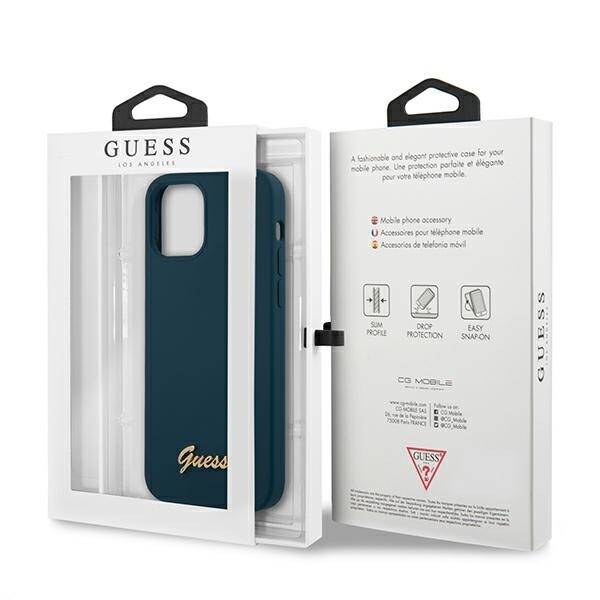 GUESS GUHCP12LLSLMGBL IPHONE 12 PRO MAX 6.7 "BLUE/BLUE HARDCASE METAL LOGO SCRIPT