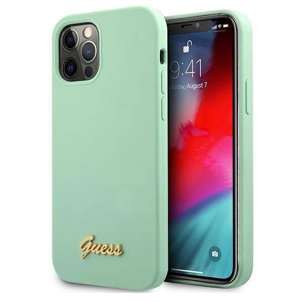 GUESS GUHCP12LLSLMGGN IPHONE 12 PRO MAX 6.7 "GREEN/GREEN HARDCASE METAL LOGO SCRIPT