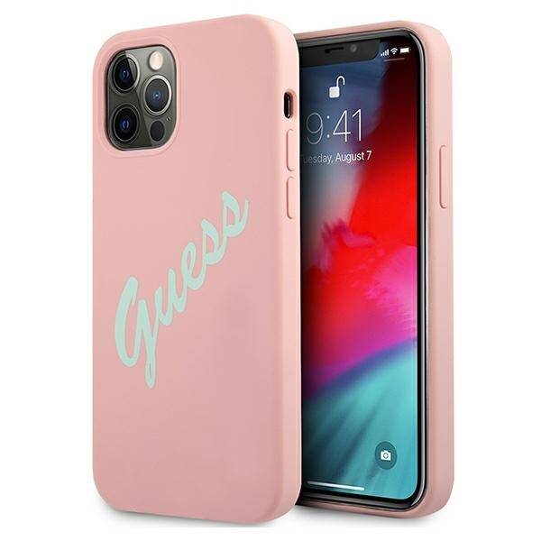 GUESS GUHCP12LLSVSPG IPHONE 12 PRO MAX 6.7 "PINK GREEN/GREEN PINK HARDCASE SILICONE VINTAGE