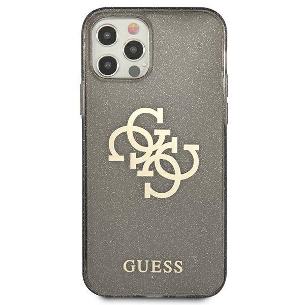 GUESS GUHCP12LPCGL4GBK IPHONE 12 PRO MAX 6.7 "BLACK/BLACK HARD CASE GLITTER 4G BIG LOGO