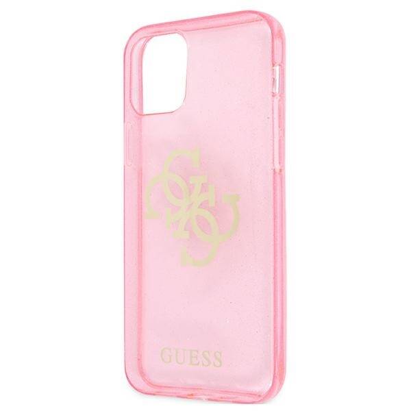 GUESS GUHCP12LPCGL4GPI IPHONE 12 PRO MAX 6.7 "PINK/PINK HARD CASE GLITTER 4G BIG LOGO