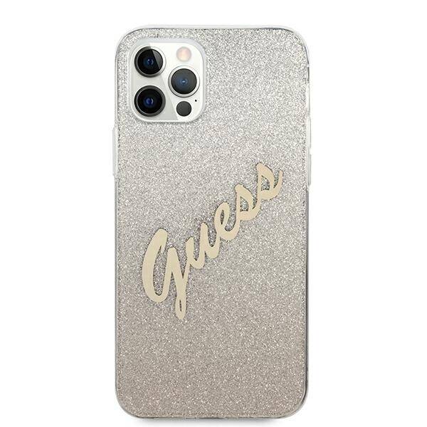 GUESS GUHCP12LPCGLSGO IPHONE 12 PRO MAX 6.7 "GOLD/GOLD HARDCASE GLITTER GRADIENT SCRIPT