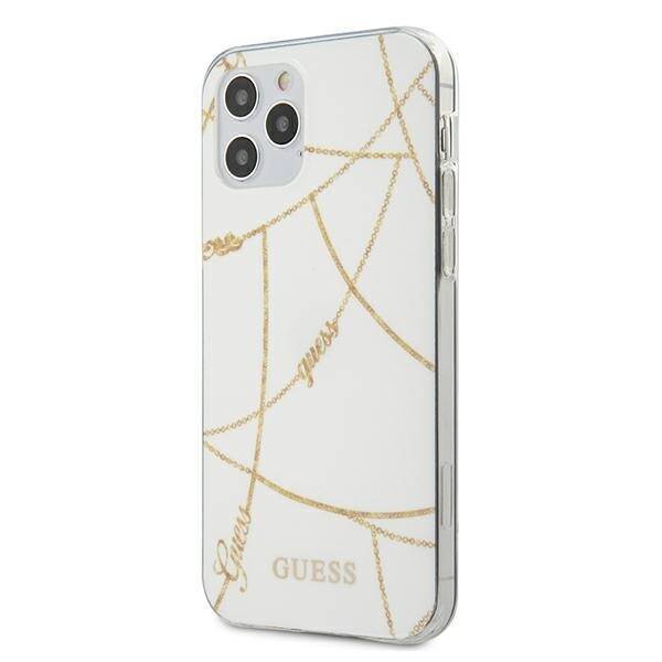 GUESS GUHCP12LPCUCHWH IPHONE 12 PRO MAX 6.7 "WHITE/WHITE HARDCASE GOLD CHAIN COLLECTION