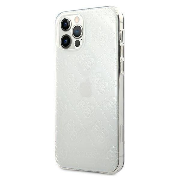 GUESS GUHCP12M3D4GTR IPHONE 12/12 PRO 6.1 "TRANSPARENT HARDCASE 4G 3D PATTERN COLLECTION