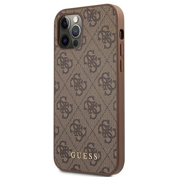 GUESS GUHCP12MG4GFBR IPHONE 12/12 PRO 6.1 "BRONZE / BROWN HARD CASE 4G METAL GOLD LOGO