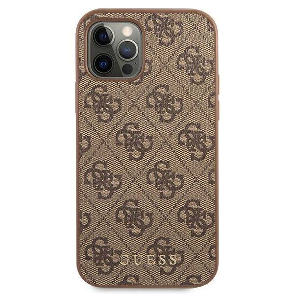 GUESS GUHCP12MG4GFBR IPHONE 12/12 PRO 6.1 "BRONZE / BROWN HARD CASE 4G METAL GOLD LOGO