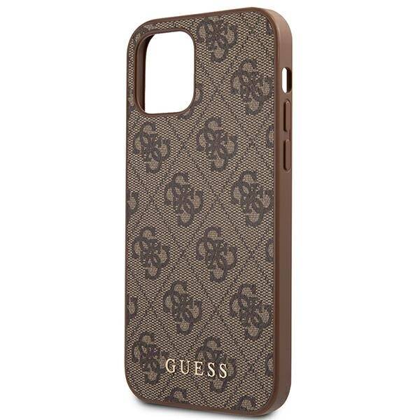 GUESS GUHCP12MG4GFBR IPHONE 12/12 PRO 6.1 "BRONZE / BROWN HARD CASE 4G METAL GOLD LOGO