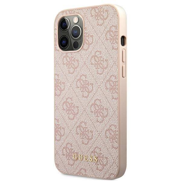 GUESS GUHCP12MG4GFPI IPHONE 12/12 PRO 6.1 "PINK / PINK HARD CASE 4G METAL GOLD LOGO