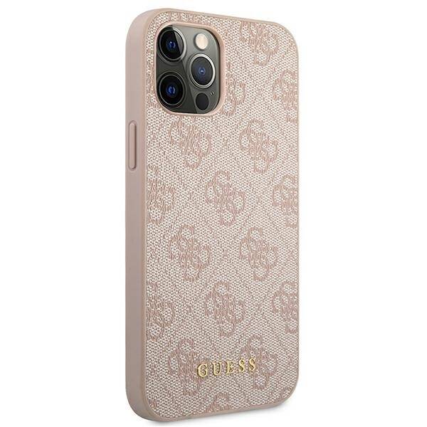 GUESS GUHCP12MG4GFPI IPHONE 12/12 PRO 6.1 "PINK / PINK HARD CASE 4G METAL GOLD LOGO