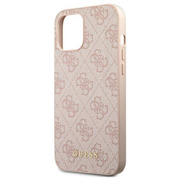 GUESS GUHCP12MG4GFPI IPHONE 12/12 PRO 6.1 "PINK / PINK HARD CASE 4G METAL GOLD LOGO