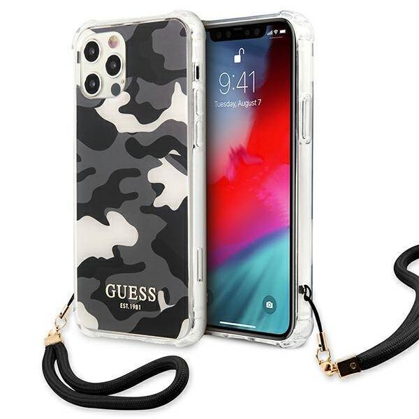 GUESS GUHCP12MKSARBK IPHONE 12/12 PRO 6.1 "BLACK/BLACK HARDCASE CAMO COLLECTION