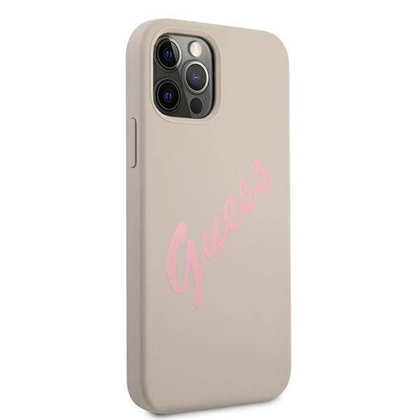 GUESS GUHCP12MLSVSGP IPHONE 12/12 PRO 6.1 "GRAY PINK/GRAY PINK HARDCASE SILICONE VINTAGE