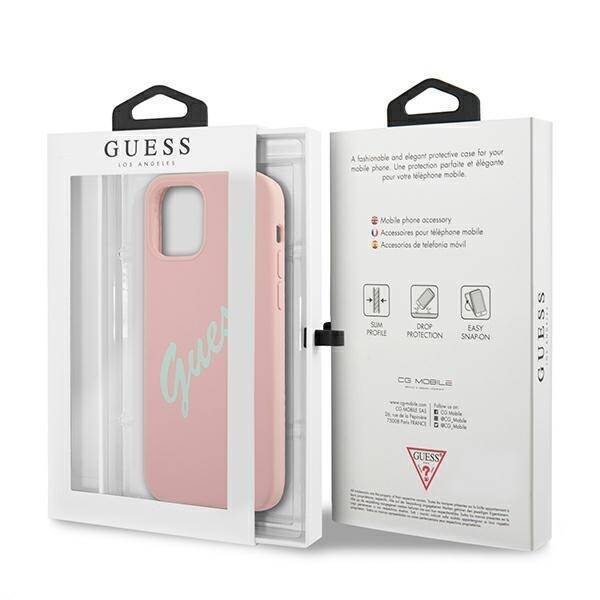 GUESS GUHCP12MLSVSPG IPHONE 12/12 PRO 6.1 "PINK GREEN/GREEN PINK HARDCASE SILICONE VINTAGE