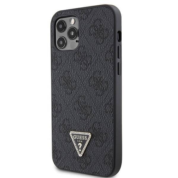 GUESS GUHCP12MP4TDSCPK IPHONE 12/12 PRO 6.1 "BLACK / BLACK HARDCASE CROSSBODY 4G METAL LOGO