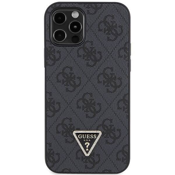 GUESS GUHCP12MP4TDSCPK IPHONE 12/12 PRO 6.1 "BLACK / BLACK HARDCASE CROSSBODY 4G METAL LOGO