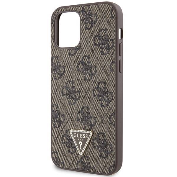 GUESS GUHCP12MP4TDSCPW IPHONE 12/12 PRO 6.1 "BROWN / BROWN HARDCASE CROSSBODY 4G METAL LOGO