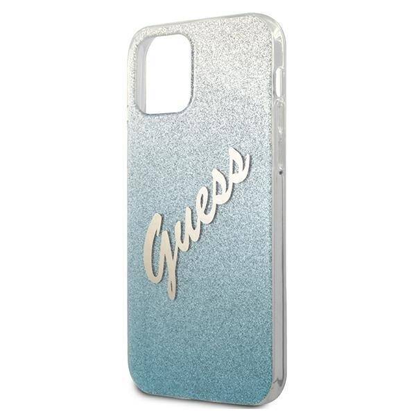 GUESS GUHCP12MPCLSBL IPHONE 12/12 PRO 6.1 "BLUE/BLUE HARDCASE GLITTER GRADIENT SCRIPT