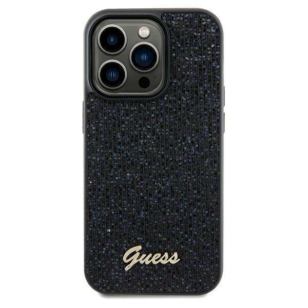 GUESS GUHCP12MPMSDGSK IPHONE 12/12 PRO 6.1 "BLACK/BLACK HARDCASE DISCO METAL SCRIPT