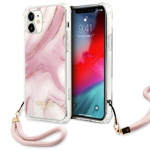 GUESS GUHCP12SKSMAPI IPHONE 12 MINI 5.4 "PINK/PINK HARDCASE MARBLE COLLECTION