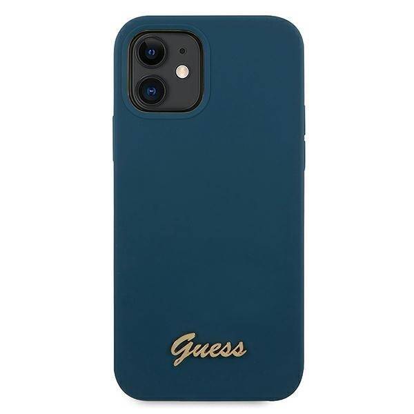 GUESS GUHCP12SLSLMGBL IPHONE 12 MINI 5.4 "BLUE/BLUE HARDCASE METAL LOGO SCRIPT