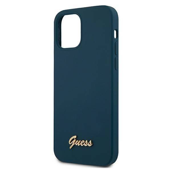 GUESS GUHCP12SLSLMGBL IPHONE 12 MINI 5.4 "BLUE/BLUE HARDCASE METAL LOGO SCRIPT