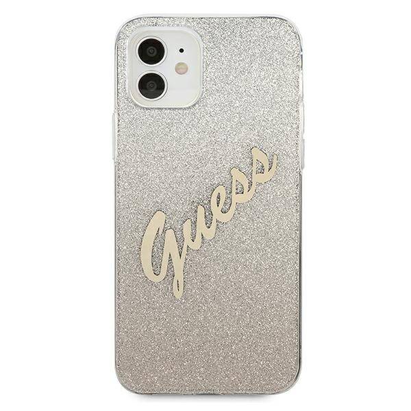 GUESS GUHCP12SPCGLSGO IPHONE 12 MINI 5.4 "GOLD/GOLD HARDCASE GLITTER GRADIENT SCRIPT