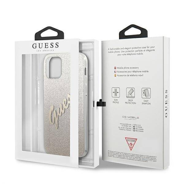 GUESS GUHCP12SPCGLSGO IPHONE 12 MINI 5.4 "GOLD/GOLD HARDCASE GLITTER GRADIENT SCRIPT