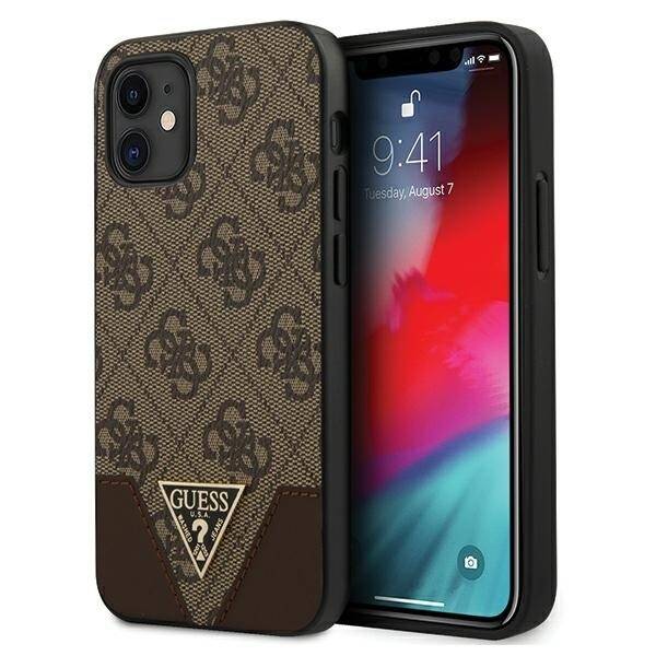 GUESS GUHCP12SPU4GHBR IPHONE 12 MINI 5.4 "BRONZE/BROWN HARDCASE 4G TRIANGLE COLLECTION