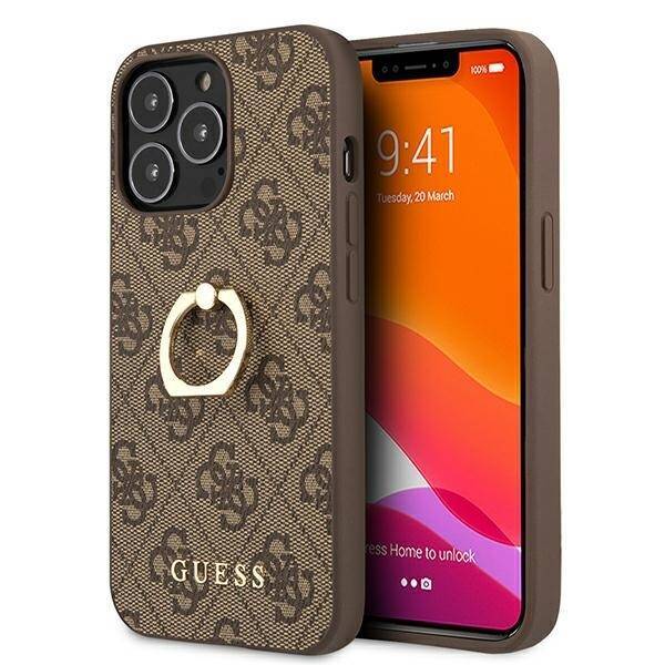 GUESS GUHCP13L4GRBRBON IPHONE 13 PRO / 13 6.1 "BRONZE / BROWN HARDCASE 4G WITH RING STANDARD