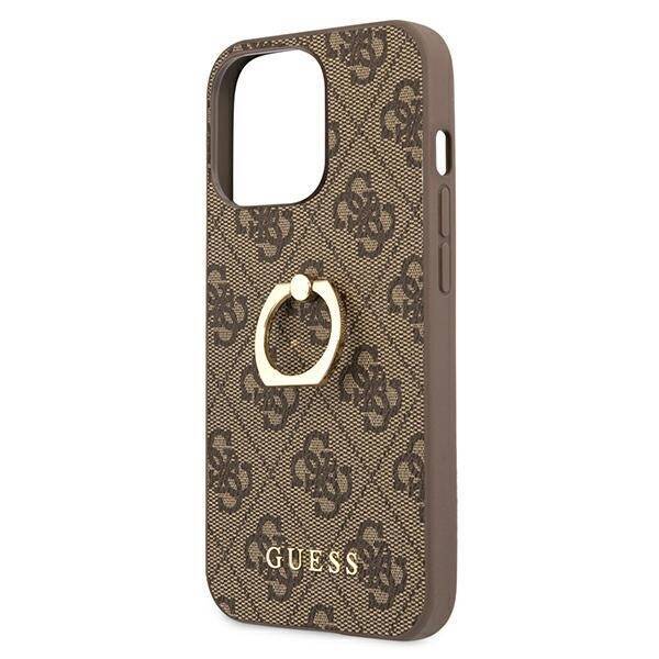 GUESS GUHCP13L4GRBRBON IPHONE 13 PRO / 13 6.1 "BRONZE / BROWN HARDCASE 4G WITH RING STANDARD