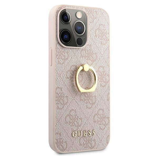 GUESS GUHCP13L4GRPI IPHONE 13 PRO / 13 6.1 "PINK / PINK HARDCASE 4G WITH RING STANDARD