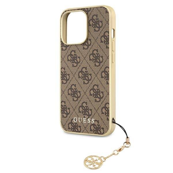 GUESS GUHCP13LGF4GBR IPHONE 13 PRO / 13 6.1 "BRONZE / BROWN HARDCASE 4G CHARMS COLLECTION