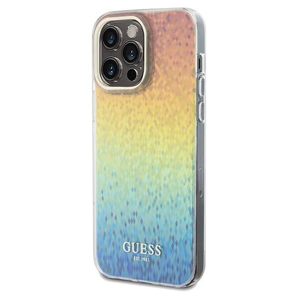 GUESS GUHCP13LHDECMI IPHONE 13 PRO / 13 MULTI -COLORED HARDCASE IML FACETED MIRROR DISCO IRIDESCENT