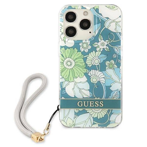 GUESS GUHCP13LHFLSN IPHONE 13 PRO / 13 6.1 "GREEN / GREEN HARDCASE FLOWER STRAP