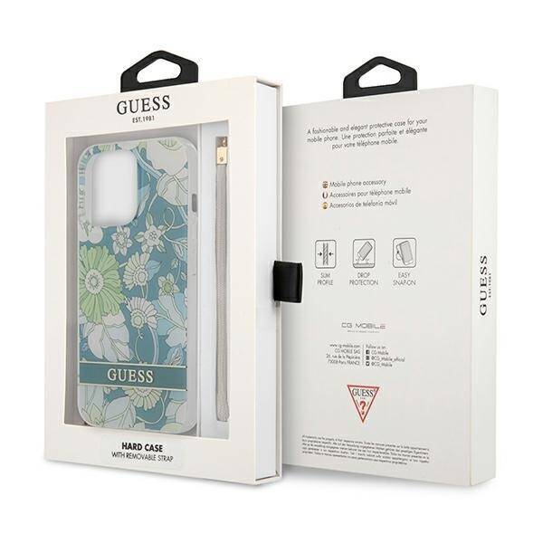 GUESS GUHCP13LHFLSN IPHONE 13 PRO / 13 6.1 "GREEN / GREEN HARDCASE FLOWER STRAP