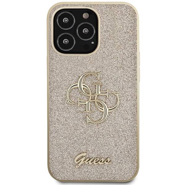 GUESS GUHCP13LHG4SGD IPHONE 13 PRO / 13 6.1 "ZLOTY / GOLD HARDCASE GLITTER SCRIPT BIG 4G