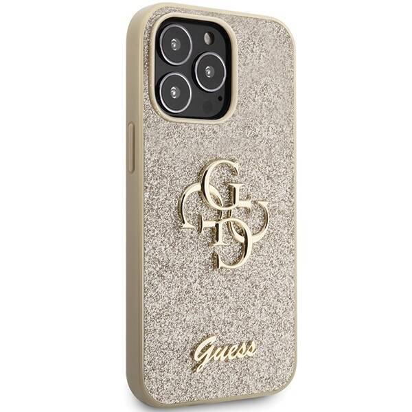 GUESS GUHCP13LHG4SGD IPHONE 13 PRO / 13 6.1 "ZLOTY / GOLD HARDCASE GLITTER SCRIPT BIG 4G