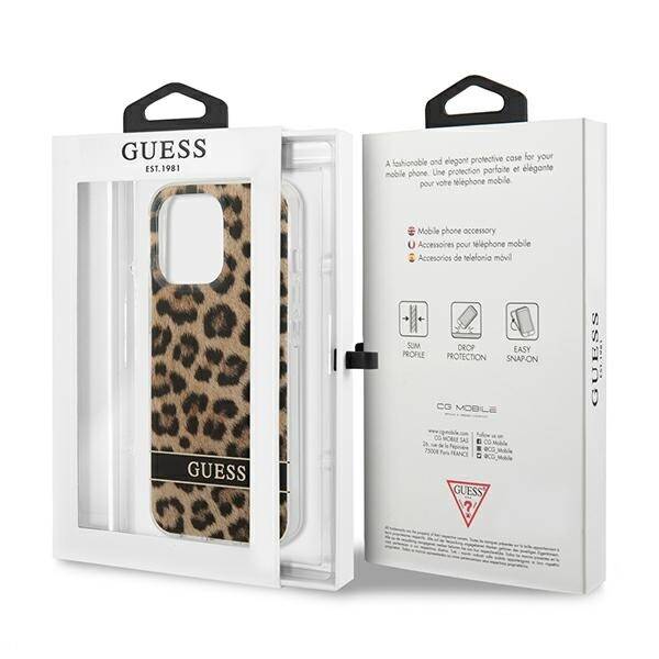 GUESS GUHCP13LHSLEOW IPHONE 13 PRO / 13 6.1 "BROWN / BROWN HARDCASE LEOPARD