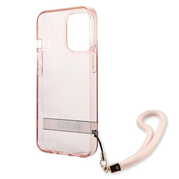 GUESS GUHCP13LHTSGSPP IPHONE 13 PRO / 13 6.1 "PINK / PINK HARDCASE TRANSLUENT STAP