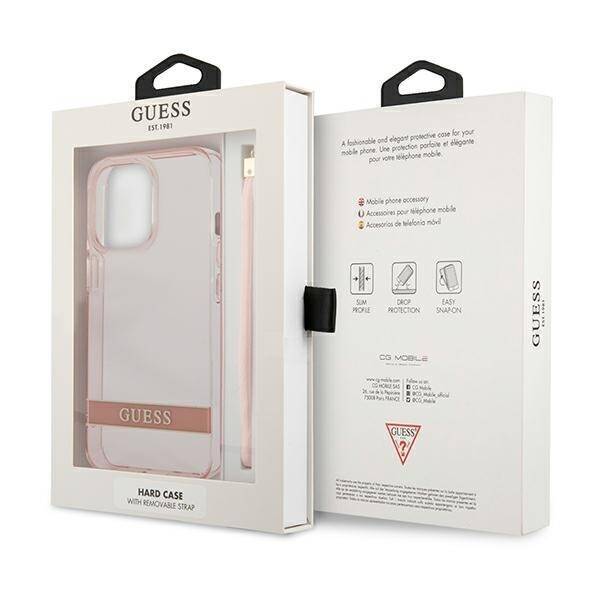 GUESS GUHCP13LHTSGSPP IPHONE 13 PRO / 13 6.1 "PINK / PINK HARDCASE TRANSLUENT STAP