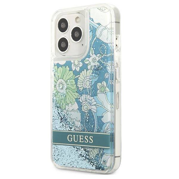 GUESS GUHCP13LLFLSN IPHONE 13 PRO / 13 6.1 "GREEN / GREEN HARDCASE FLOWER LIQUID GLITTER